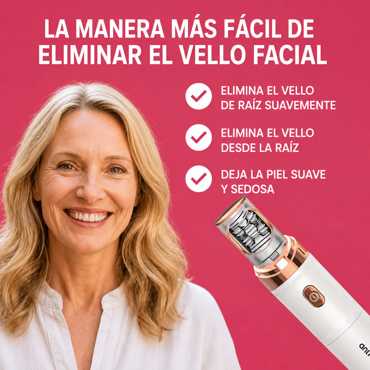 Epimax - Depiladora facial eléctrica rotativa