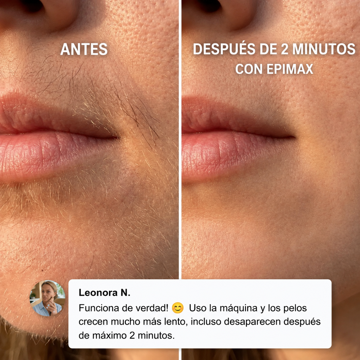 Epimax - Depiladora facial eléctrica rotativa
