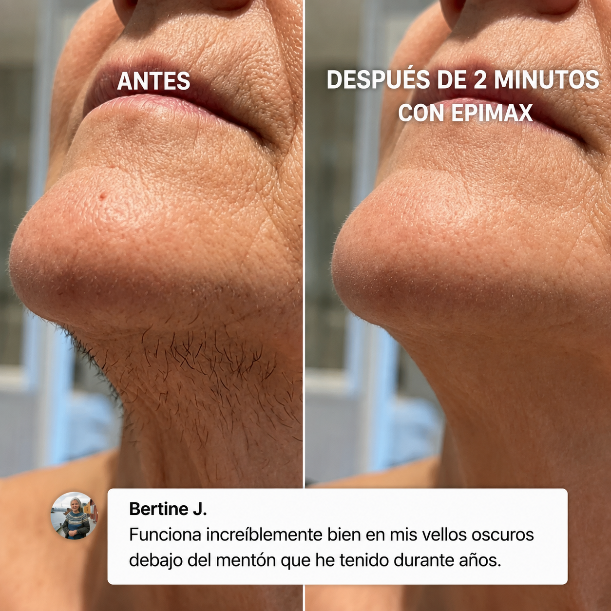 Epimax - Depiladora facial eléctrica rotativa